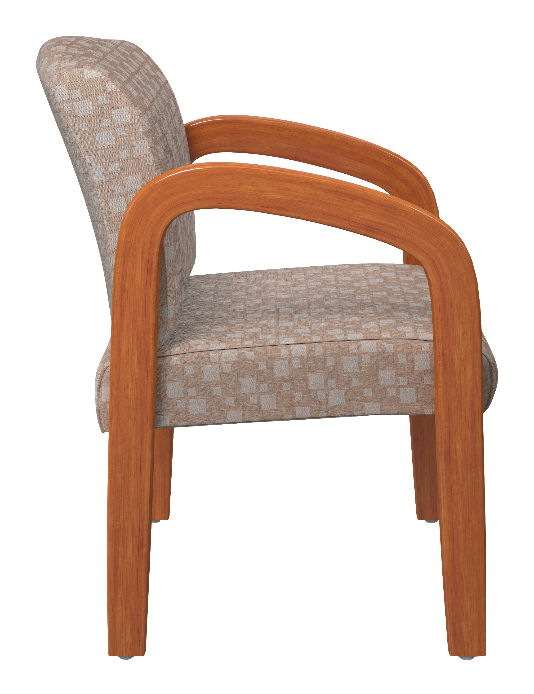 Medium Oak Finish Wood Visitor Chair 2